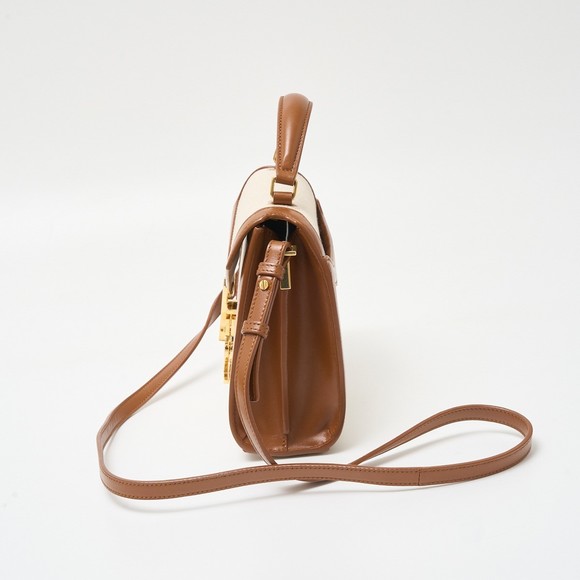 Saint Laurent Shoulder Bag Paris Brown Mini Sandra Tan - Picture 1 of 11